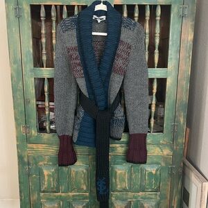 Yves Saint Laurent YSL Rive Gauche Wool Belted Cardigan - M